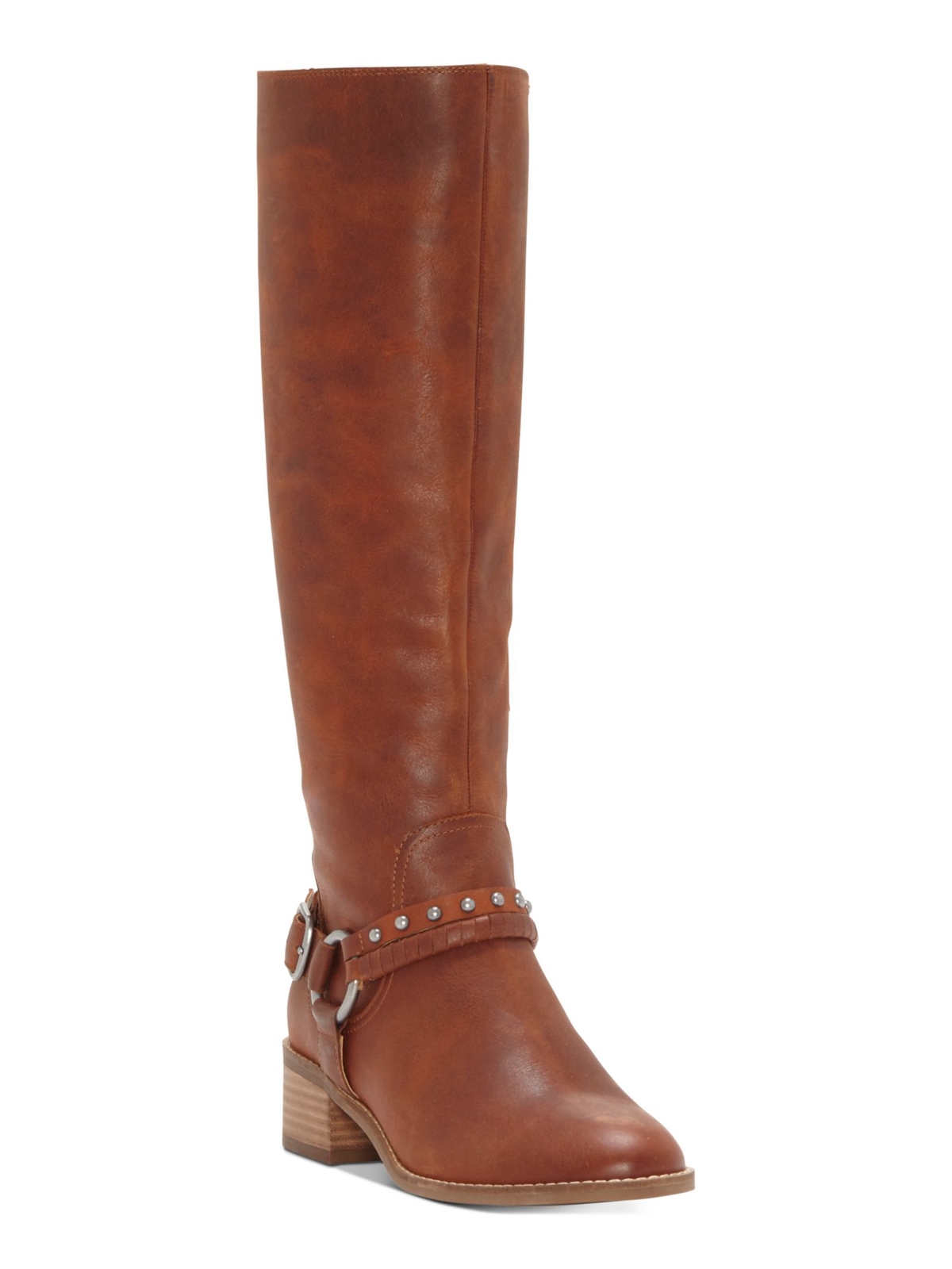 LUCKY BRAND Womens Brown Moto Karesi Almond Toe Leather Riding Boot 6.5 M