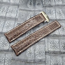 21mm/18mm Ostrich Leg Leather Watch Band Exotic Leather Minimalist Design