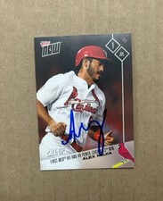 2017 Topps Now #314 Alex Mejia First MLB Hit & HR Power Cardinals Win Signed RC
