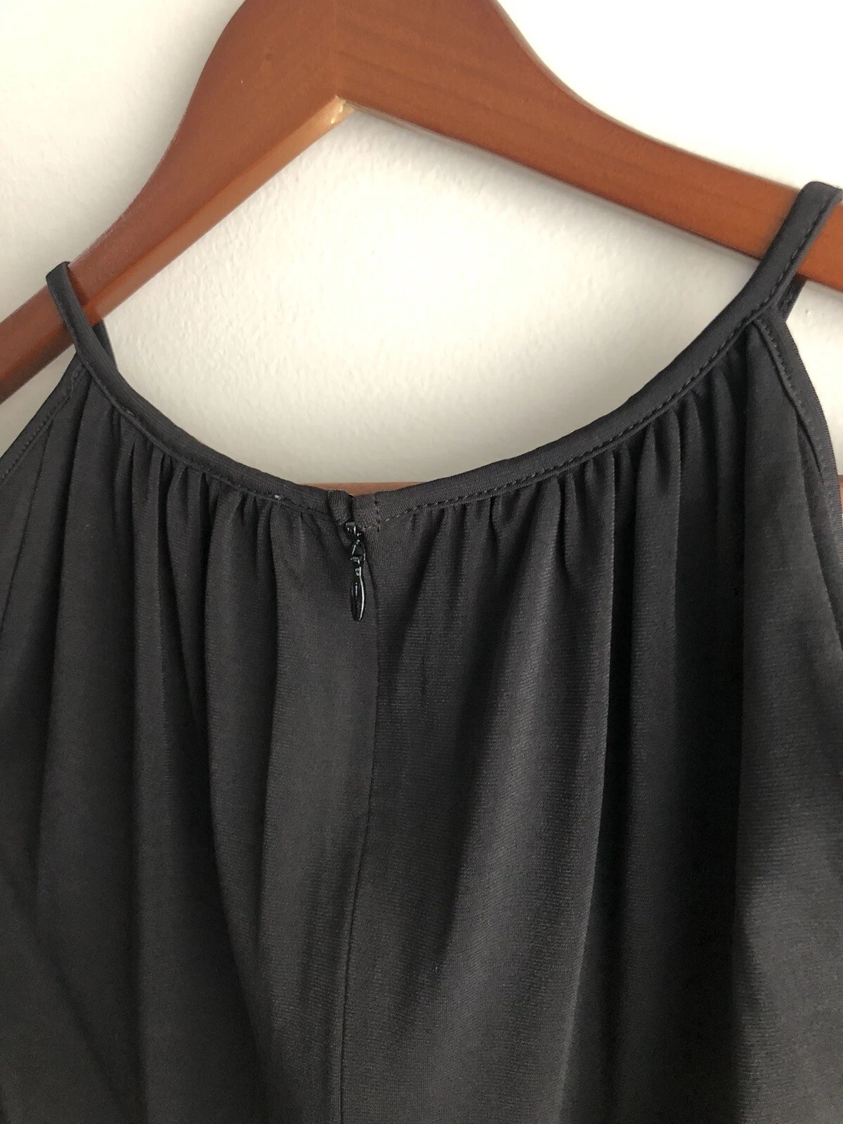 Abito da donna Michael Kors nero a spalla fredda manica lunga taglia media