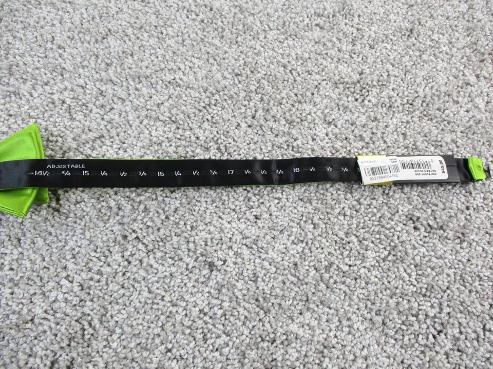 Countess Mara Men Suit Casual Solid Lime Green Dress Bow Tie Adjustable Bowtie - Image 4 of 4