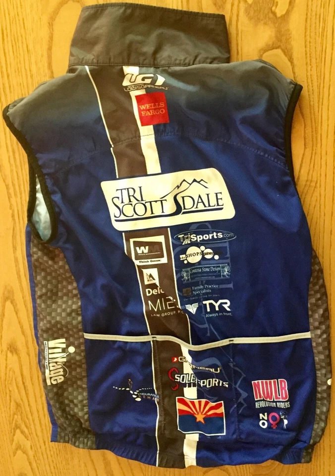 LOUIS GARNEAU TRI-SCOTTSDALE VEST WIND BREAKER WITH POCKETS FULL ZIP MEDIUM M - Image 2 of 2