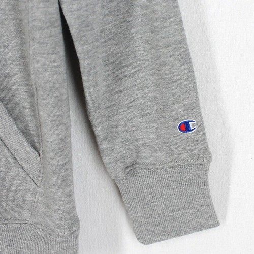 Champion Hooded Sweatshirt Boys Girls Sz M Gray Long Sleeve Spellout Hoodie - Picture 3 of 6