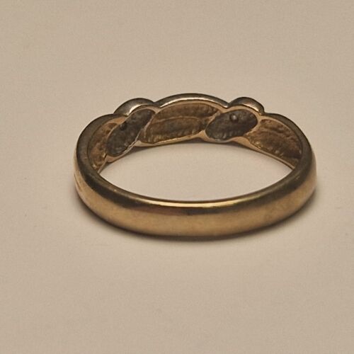 9ct yellow gold ring with clear stones b049400180105 kh - Picture 3 of 4