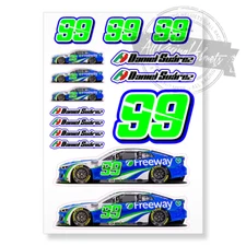 Daniel Suarez #99 Chevrolet Nascar A4 Printed HQ Quality Vinyl Decal Sticker Kit