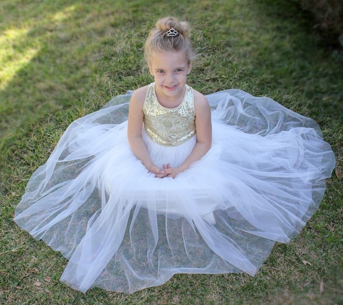 A-Line Tulle Flower Girl Dresses Wedding Pageant Dresses Birthday Girl Dresses - Picture 15 of 69