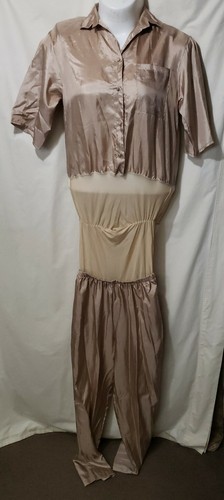 Traje Mono Escapeze by Fran Martin Vintage Años 80 Talla M S/S Tostado 1 pieza 922 - Imagen 10 de 10