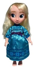 Elsa Frozen Doll 15 in Disney Animators Collection Blue Satin Dress Disney Store