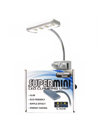 AQUA ZONIC SUPER MINI LED CLAMPING LIGHT for BETTA /NANO or SMALL AQUARIUMS! - Afbeelding 1 van 2
