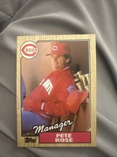 1987 Topps Pete Rose Cincinnati Reds #393 Baseball Card RARE ERROR Manager card