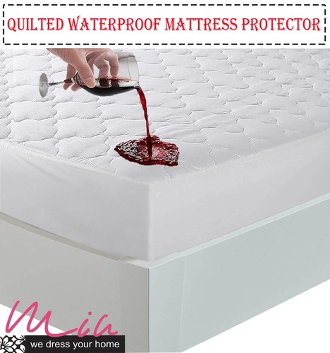 EXTRA DEEP QUILTED WATERPROOF MATRESS MATTRESS PROTECTOR FITTED SHEETS BED COVER - Picture 19 of 110