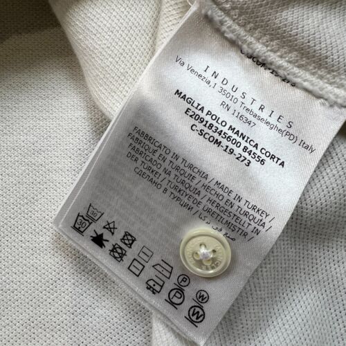 Moncler Maglia Polo Manica Corta Mens Small White Pique Short Sleeve Shirt - Picture 10 of 13