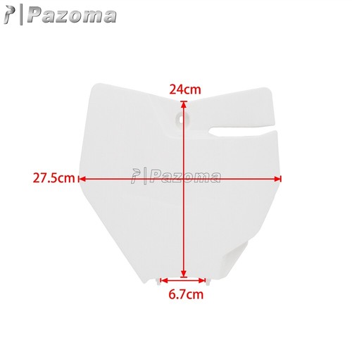 1X Cubierta de placa de número frontal blanca para 125 150 250 350 450 SX XC-F SX-F 2016-2017 - Imagen 3 de 8