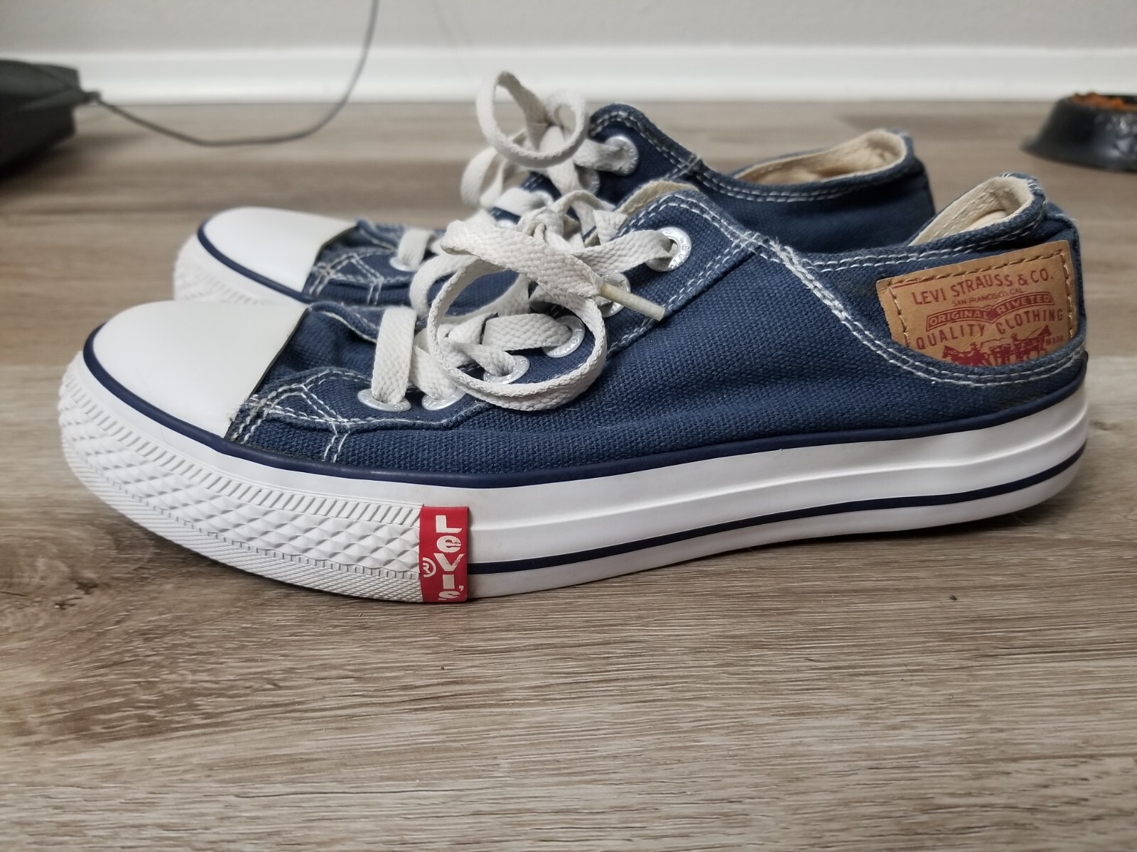 Co Denim Blue Canvas Shoes Size 7 Women 