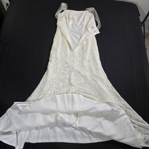 GALINA "Your Fairy Big Day" IVORY Empire Waist Beaded Lace Wedding Dress Size 12 - Picture 7 of 23