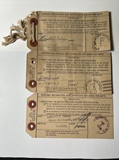 lotto 3 certificati etichetta dichiarazione doganale vintage SAN FRANCISCO CA MILITARE