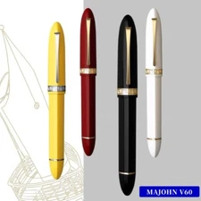 Majohn V60 Fountain Pen Curved Triangular Piston Ink Pen Writing Gift NEW W/BOX