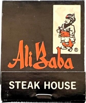 Ali Baba Steak House, Ontario, Canada, Match Book Matches Matchbox
