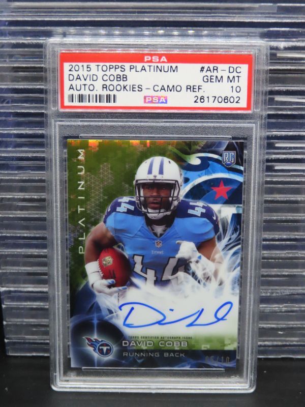 David Cobb Topps Platinum Autograph Rookies #ARDC Camo Refractor
