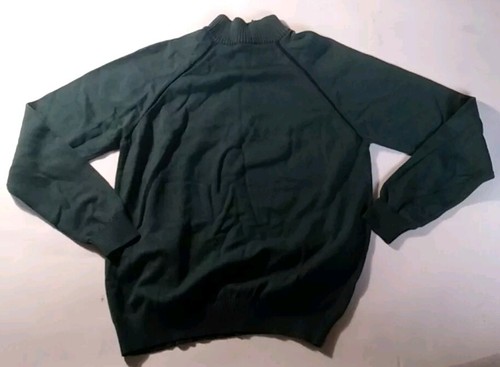 Gas jeans mens 100%authentic LS size Medium Cashmere Zip Sweater green - Picture 5 of 5