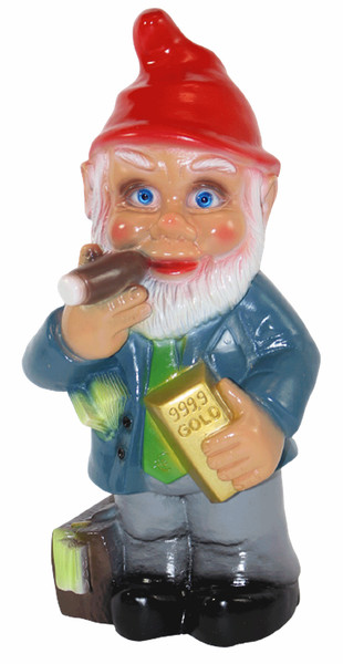 Gartenzwerg Deko Garten Figur Zwerg Manager GeschäFtsmann Aus Kunststoff H 33 Cm-image