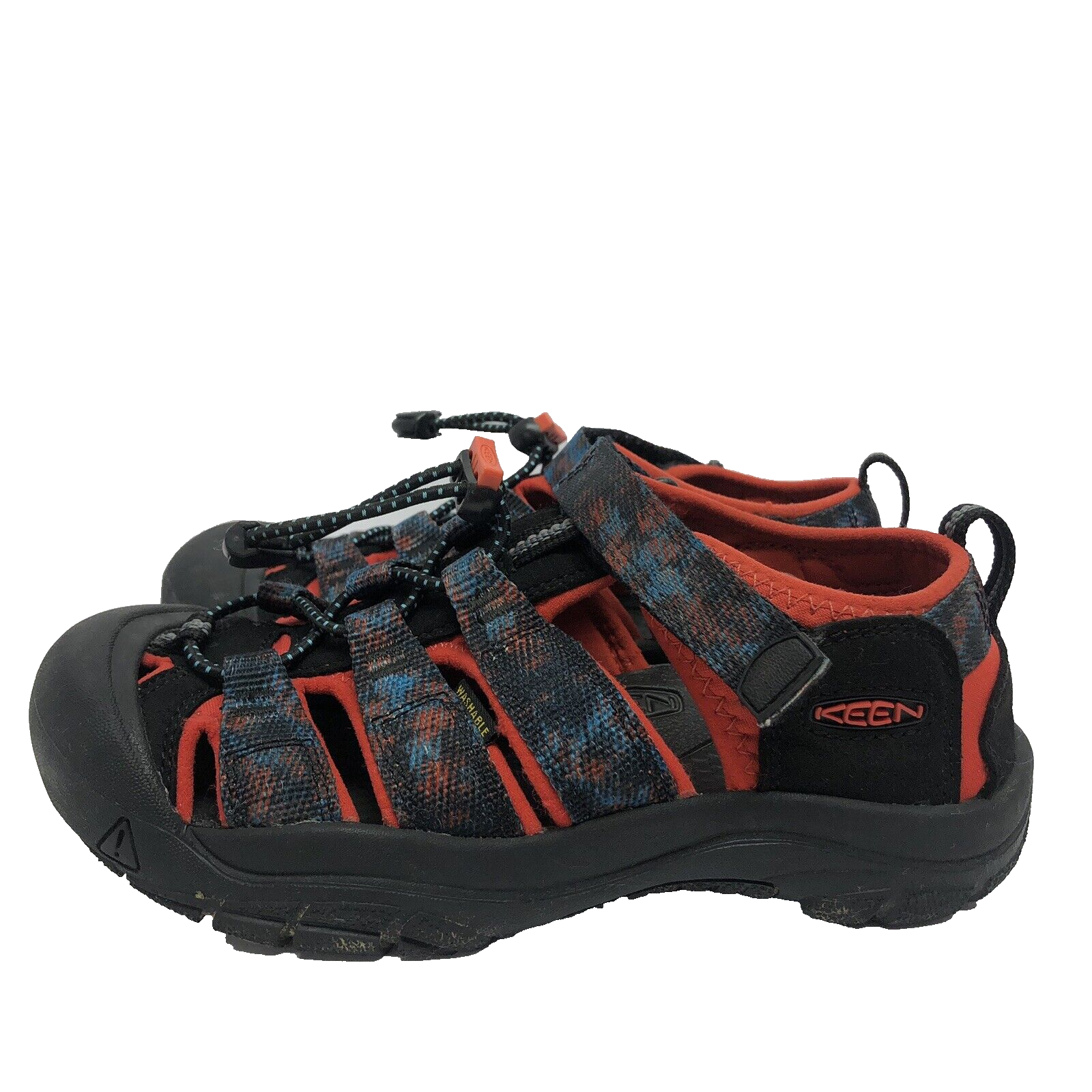 Scarpe sandali Keen Newport Bungee nero rosso bambini 1 all'aperto escursionismo acqua