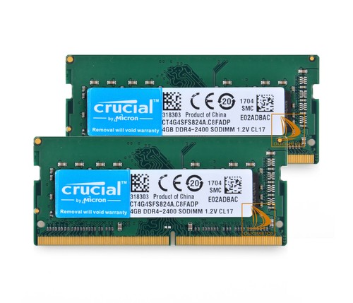 Crucial DDR4 8G RAM 2x 4G 1Rx8 PC4-2400T 2400Mhz PC4-19200S 260Pin Sodimm_Memory - Picture 8 of 11