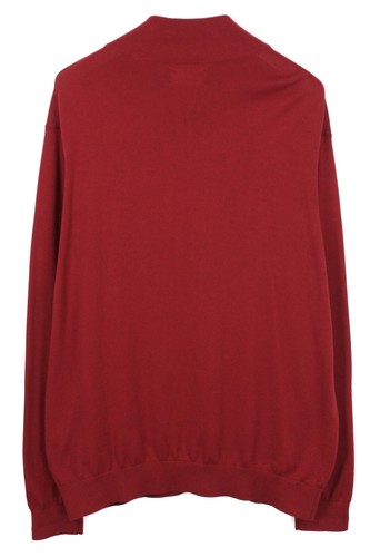Gant Pullover De Algodón Pima Para Hombre 2XL Con Media Cremallera Y Cuello Rojo - Imagen 2 de 11