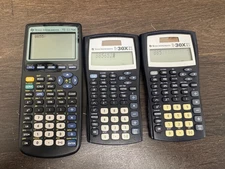 Texas Instruments Calculator Lot (X1) TI-83 Plus and (X2)- TI-30X IIS