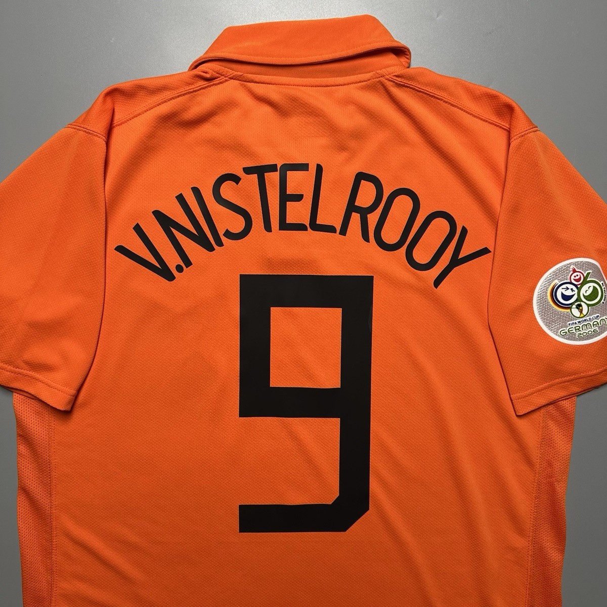 NETHERLANDS NIKE 2006 WORLD CUP SOCCER JERSEY #9 VAN NISTELROOY