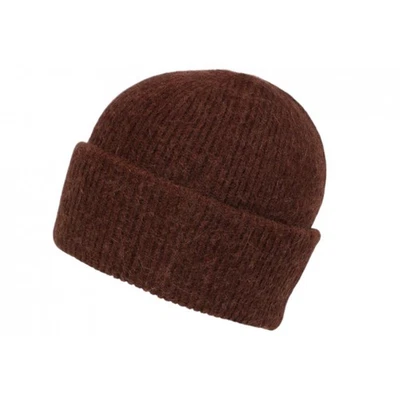 Bonnet Angora Marron en Laine Douce et Chaude Antje-Taille unique - Photo 1/2