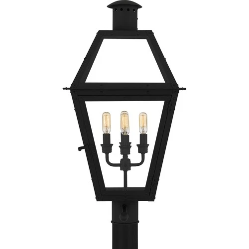 Earth Black Outdoor Post Lantern from the Rue De Royal Collection - Picture 3 of 5