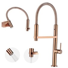 Dual Function Magnetic Pull Down Kitchen Faucet  Magnetic Docking, Rose Gold