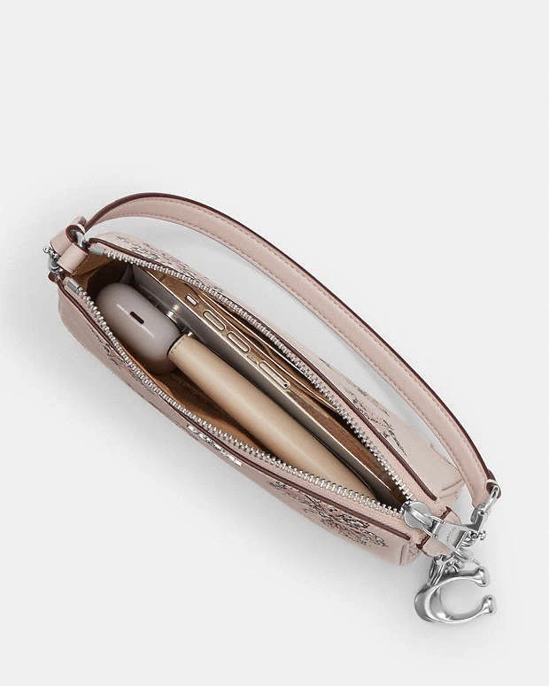 Nuevo con etiquetas Coach Nolita 19 con estampado de mariposas brillantes CCF58 plateado SEASHELL MULTI Foto 4 de 4