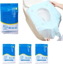 Extra Large Disposable Toilet Seat Covers 23.6 x 15.8 Inch Blue 20-Pack