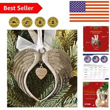 Angel Wings Christmas Ornament: A Piece of My Heart is in Heaven - Double-Sided