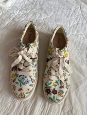 TOMS Earthwise  10W Floral Canvas Laced Flat Sneakers
