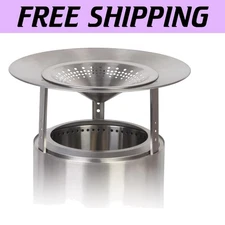 Portable Heat Deflector with Detachable Legs for Enhanced Fire Pits - 304 Steel