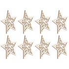 50 Pcs Star Craft Hanging Ornament Unfinished Wood Cutouts Crafts