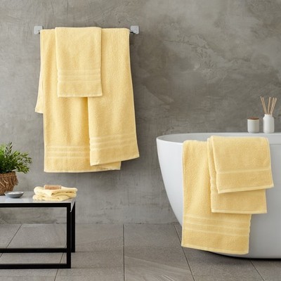 Catherine Lansfield Zero Twist 100% Baumwolle 450GSM Handtuch Kollektion Gelb