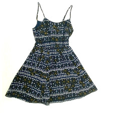 J. Crew Factory Floral Print Sleeveless Skater Fit & Flare Dress Womens 0