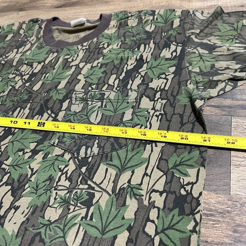 Vintage Duck Bay T-Shirt Tree Bark Camo Tee Adult L Large Made USA Single Stitch - Picture 17 of 18