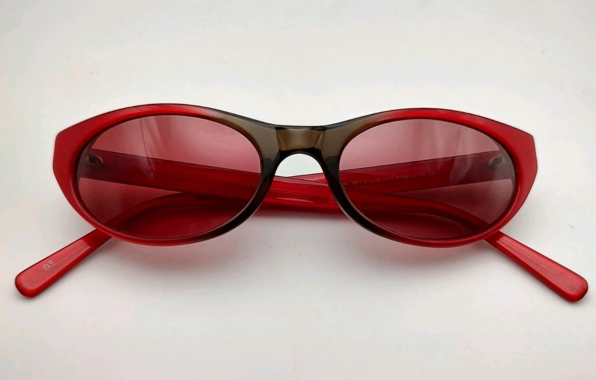 EMMANUELLE KHANH Paris 8080 69 Sunglasses France RED EK Emmanuelle Khanh 8080 M9 – Vintage Frames Company main image 3