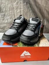Men's Ozark Trail Leather Waterproof Comfort Hiking Low Shoes Black Size 7 New