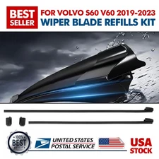 2Pcs Front Windshield Wiper Blade Refills Kit 31693569 For Volvo S60 V60 19-23
