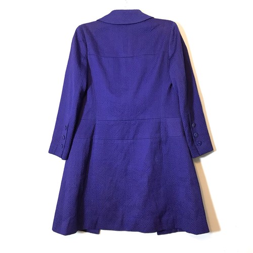 Vintage Chanel 2001 Purple Long 3D Textured Y2K Victorian Blazer Coat 36 - Picture 13 of 19