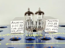 Matched Pair Amperex ECC88 6DJ8 Holland Tested Good Tube