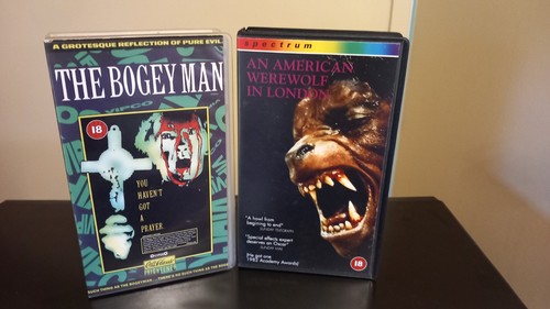 VHS Retro Horror Videokassetten - The Bogeyman Vipco & American Werewolf In London
