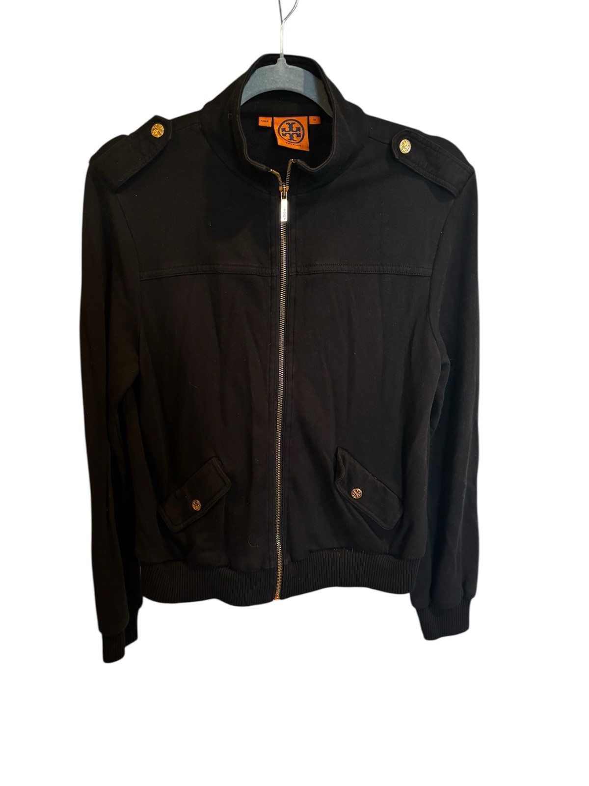 Tory Burch Basic Black Jacket cardigan  preppy Si… - image 1