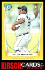 Melvin Mercedes 2014 Bowman #BCP68 Chrome Prospects Gold Refractors #/50